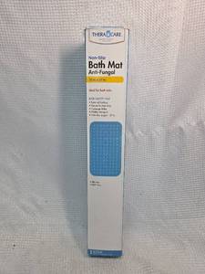 lot 672 image: TheraCare Non-Slip Bath Mat with Anti-Fungal Protection