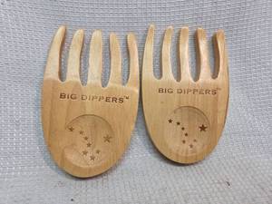 lot 731 image: Big Dippers Wooden Salad Hands