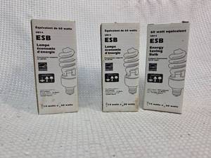 lot 734 image: Westar Energy ESB 60W Equivalent CFL Bulbs UB14