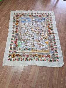lot 742 image: German Cities Illustrated Tablecloth Map