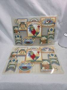 lot 773 image: Set of 4 VINTAGE Country Farm Kitchen Placemats Set