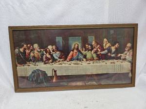 lot 786 image: Last Supper Religious Wall Art Print