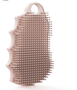 lot 400 image: Silicone Body Scrubber Silver-Infused Dual-Sided 3-in-1 for Shower, Body CleaningMassageExfoliator Body Brush Buffer for Men and Women, Silicone Loofah, Non-Slip Handle