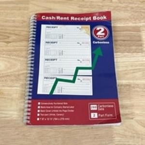 lot 4337 image: CashRent Receipt Book. 200 Carbonless Sets - Retail $0