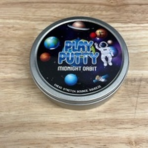 lot 4341 image: Play Putty. Midnight Orbit, Knead, Stretch,Bounce and Squeeze. 3.5 OZ. - Retail $0