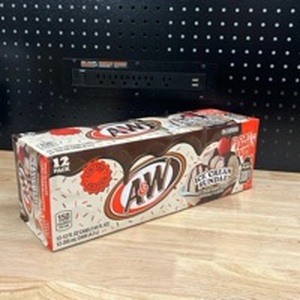 lot 4349 image: A&W Root Beer Ice Cream Sunday Pop. 12 Pack - Retail $15