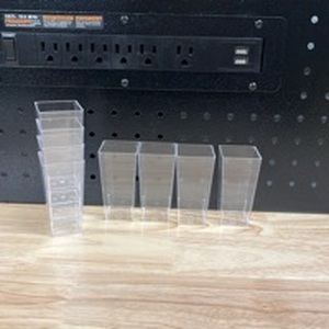 lot 4363 image: 8-Small Plastic Storage Containers 3 14 inches Tall - Retail $0