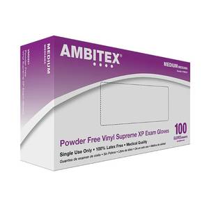 lot 7022 image: AMBITEX STRETCH VINYL Exam Gloves 100 count Medium