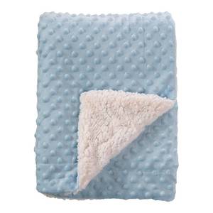 lot 71809 image: Cozy Soft Warm Sherpa Baby Blanket for Infant Toddlers Crib Cot Stroller Gifts for Baby Boys All Season Use (30X40 Blue dot) - Retail $13