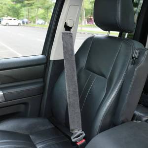 lot 71848 image: Soft Faux Fur Universal Fit Seatbelt Cover Car Truck SUV Airplane Seat Belt Shoulder Pad for Carmera Backpack Straps Neck Cushion Protector Extra Long 25.6in Dark Gray - Retail $13