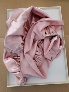 lot 71850 image: Adjustable Satin Bonnet for Sleeping Women Double Layer Hair Bonnet Reduce Friction Prevent Frizz Natural Curly Hair - Retail $13