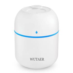 lot 71869 image: Portable Small Humidifier, WUTAER USB Personal Desktop Humidifier for Car, Office Room, Bedroom, Auto Shut-Off, 2 Mist Modes, Super Quiet(220ml, White) - Retail $10