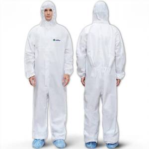 lot 71892 image: Medtecs Hazmat Suits - Disposable Coveralls Suit, Medical Protective Coverall PPE Hazmat Suits - Retail $14