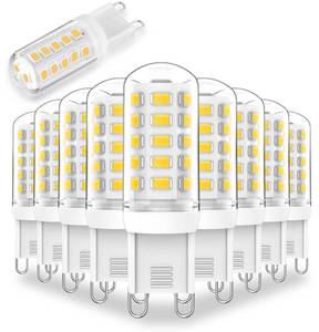 lot 71902 image: G9 Dimmable LED Light Bulb 3W Daylight White 6000K,40W 60W Halogen Equivalent, G9 Bulb 350 LM AC 120V for Chandelier Wall Pendant Ceiling Lighting Lamps No-Flicke,10-Pack - Retail $21
