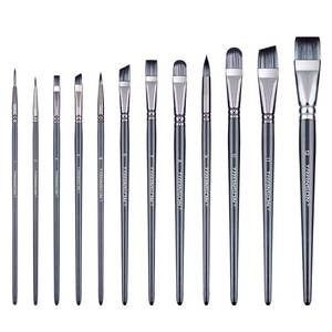 lot 71907 image: Artist Paint Brush Set of 12 for Watercolor Acrylic Gouache Oil and Tempera Painting - Retail $13