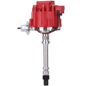 lot 71932 image: Distributor High Performance GM SBC BBC Ignition Compatible with ChevroletChevy 350 283 305 307 327 engine, 400 Small Blocks and 396 427 454 Big Blocks, Red Cap, 7500RPM V8 65K Coil - Retail $55