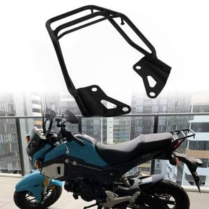 lot 71951 image: Rear Luggage Rack for Grom MSX125 2016-2020, Motorcycle Iron Luggage Rack Storage Rack Carrier Support Shelf for Grom OG SF MSX125SF MSX125 2016 2017 2018 2019 2020, Black