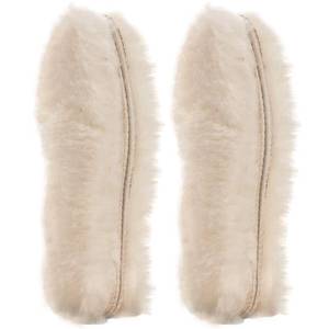 lot 71957 image: 2 PairReal Pure Sheepskin Luxury Insoles Sheepskin Lambswool Blended Shoe Insoles  Durable & Fluffy Perfect for Flat, Beige, 2-PairsUS 8