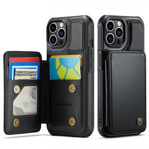 lot 71970 image: iPhone 12 Pro Max Wallet Case with Card Holder, RFID Blocking Credit Slots Kickstand Shockproof Phone Cover Fit for iPhone 12 Pro Max 6.7 Black