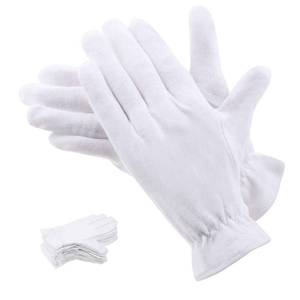 lot 71982 image: 100 Percent Cotton Gloves for Dry Hands Eczema, Selizo 10 Pairs White Cotton Gloves for Women Dry Hands Moisturizing Cosmetic Sensitive Irritated Skin Spa