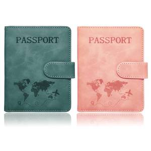 lot 71987 image: Passport Holder for Travel Essentials, 2 Pack Rfid Passport Cover for Women Men