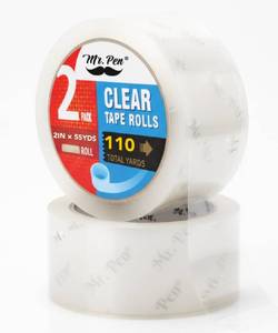 lot 72001 image: Mr. Pen- Packing Tape, 2Pack, 2in Wide, 60 Yards, 1.9mil, No Smell, Shipping Tape, Packaging Tape Rolls, Clear Box Tape, MailingMoving Tape, Packing Tape Refill