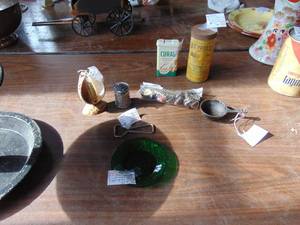 lot 1930 image: Stamp holder - Metal - Muehlback bottle Opener- Green Dish - tins and More