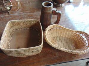 lot 1973 image: Baskets and Wooden Mug