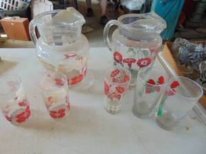 lot 2059 image: Pair of Pitchers and Glasses