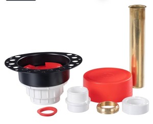 lot 2 image: ITD5135 - Two Piece PVC Pipe Freestanding Tub Drain Kit & Rough-In - Easy Installation, Asymmetrical Deck Plate, Water, Air, & Smoke Testable - Designed for 810 Joist Spaces & Tight Bathrooms Retails $116