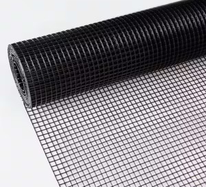 lot 50 image: 36 in. x 100 ft. Black Vinyl Coated Hardware Cloth 21 Gauge 14 in. Black PVC Hardware Cloth Garden Fence Metal Retails $105