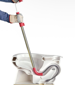 lot 3 image: Drain Hybrid Toilet Snake Auger with 6 Heavy-Duty Drop Head Tri-Wrap Cable, Manual or Cordless Drill Operated Plumbing Toilet Drain Snake Auger w Carrying Case