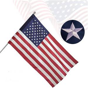 lot 4296 image: Freefy American Flag Pole Sleeve 2.5x4 Ft Banner Style-Embroidered Stars,Sewn Stripes,UV Protected,Heavy Duty Durable Nylon USA US Outdoor Indoor Flags (Pole NOT Included)