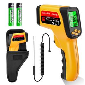lot 4306 image: Dual-Mode Infrared Thermometer Gun, Non-Contact IR & K-Type Thermocouple Probe, -58°F to 1472°F, High Accuracy, Laser Temperature Gun with Humidity Display, Emissivity, MaxMin, for Cooking BBQ HVAC