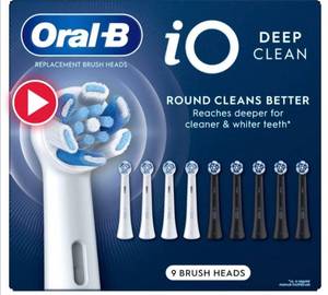 lot 4331 image: Oral-B iO Deep Clean Replacement Toothbrush Head, 9-count