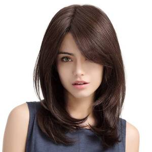 lot 4342 image: Sallcks Womens Long Brown Wig Long Layered Natural Curly Wigs for White Women Shoulder Length Synthetic Heat Resistant Wig for Daily Party