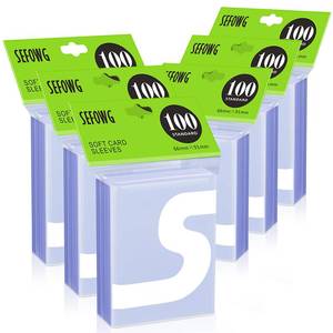 lot 4344 image: 600ct Clear Card Sleeves for Trading Cards, Baseball Sports Soft Sleeves, Ultra Soft Plastic Card Protector Sleeve for Football, MTG, PKM, Game, Standard Cards