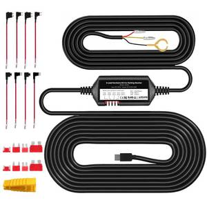 lot 4345 image: AZDOME 3-Lead Acc Hardwire Kit Type-C USB Port for M550 M01Pro PG17 GS63HPro DashCam, 12ft with Fuse Kit, Dash Camera Convert 12V-24V to Output 5V2.5A Max, 24H Parking Mode, Low Voltage Protection