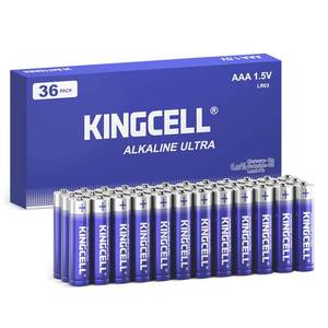lot 4375 image: KINGCELL AAA Batteries 36 Count Pack, 1.5V Triple A Batteries with 10 Years Shelf Life, High Performance Alkaline AAA Batteries for TV Remote, Clock, Gaming Controller, Kids Toy
