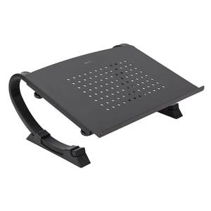 lot 4391 image: Amazon Basics - Adjustable Monitor Stand, Laptop Riser for Desk, Holds Laptops, Monitors and Printers up to 22 Pounds, Black