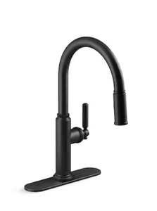 lot 4317 image: Kohler Revolv Single Handle Pull Down Sprayer Kitchen Faucet