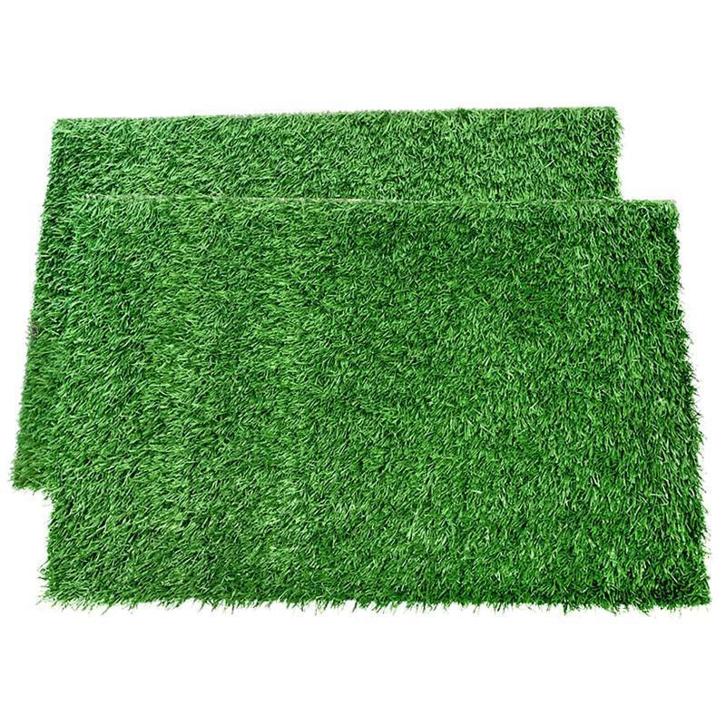 lot 3035 image: LOOBANI Dog Grass Pee Pads, 2 Pack Artificial Grass Pads for Potty Tray, Fake Grass for Dogs to Pee On, Outdoor Indoor Pee Grass for Dog Potty (1823 inch)