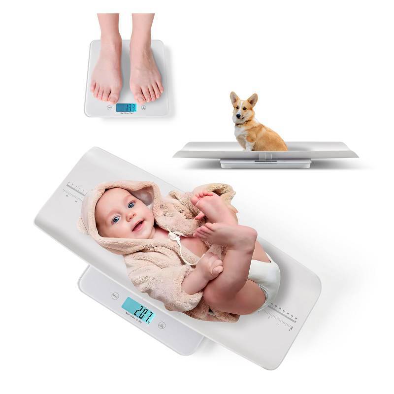 lot 3284 image: Joyofcife Baby Scale MAX 400lbs,Multifunctional Baby Weight Scale for Toddler, Children, Pet, Adult, Dogs Cats Weight Scale with Auto-Off,26.5-inch Height Measurement,3 Units,LED Screen