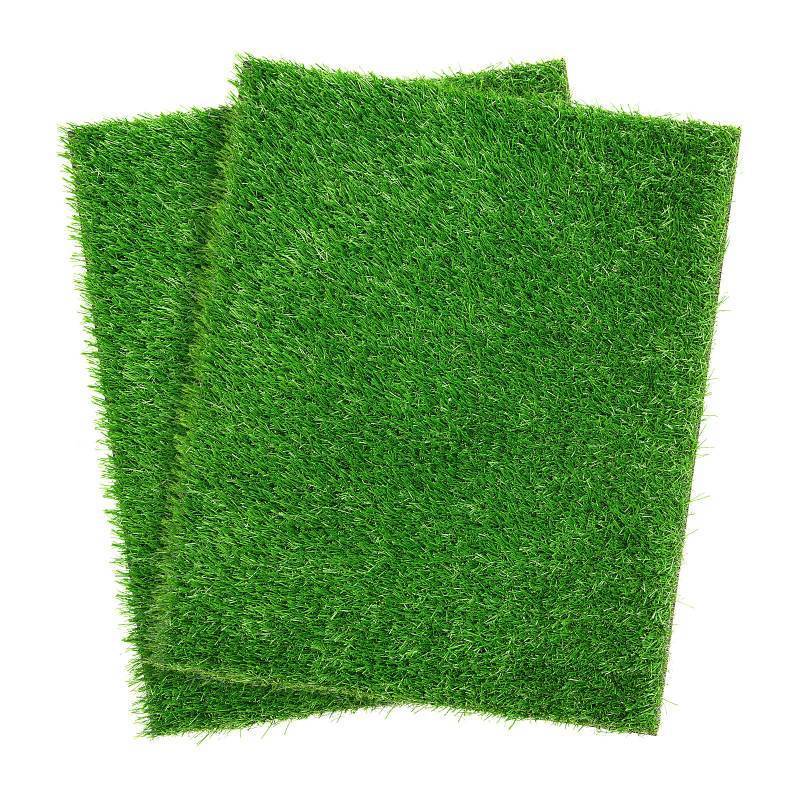 lot 3299 image: Artificial Dog Grass Pee Pad 18.75x15 2 Pack, Washable Indoor Potty Training Replacement Turf for Puppy, Reusable Realistic Grass Mat for Dogs