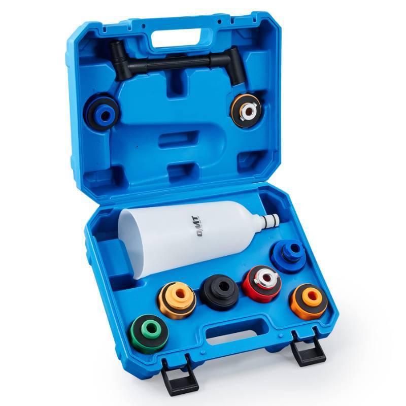 lot 3319 image: Orion Motor Tech 2 qt Engine Oil Funnel Set with Flexible Extension & 8 Adapters, Spill Free Large Funnel for Automotive Use- Compatible with Toyota Jeep Mazda Ford Dodge and More