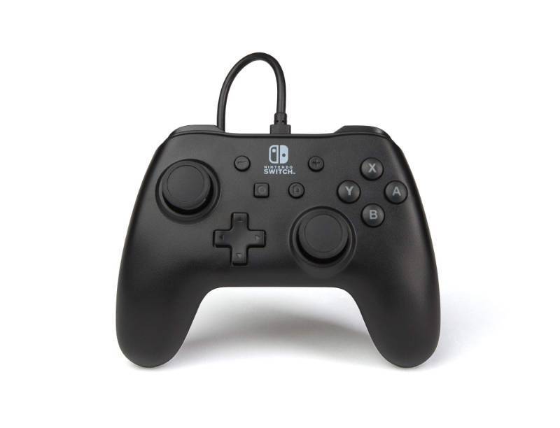 lot 3657 image: PowerA Nintendo Switch Wired Controller - Black, Detachable 10ft USB Cable, No Battery Required, Officially Licensed By Nintendo