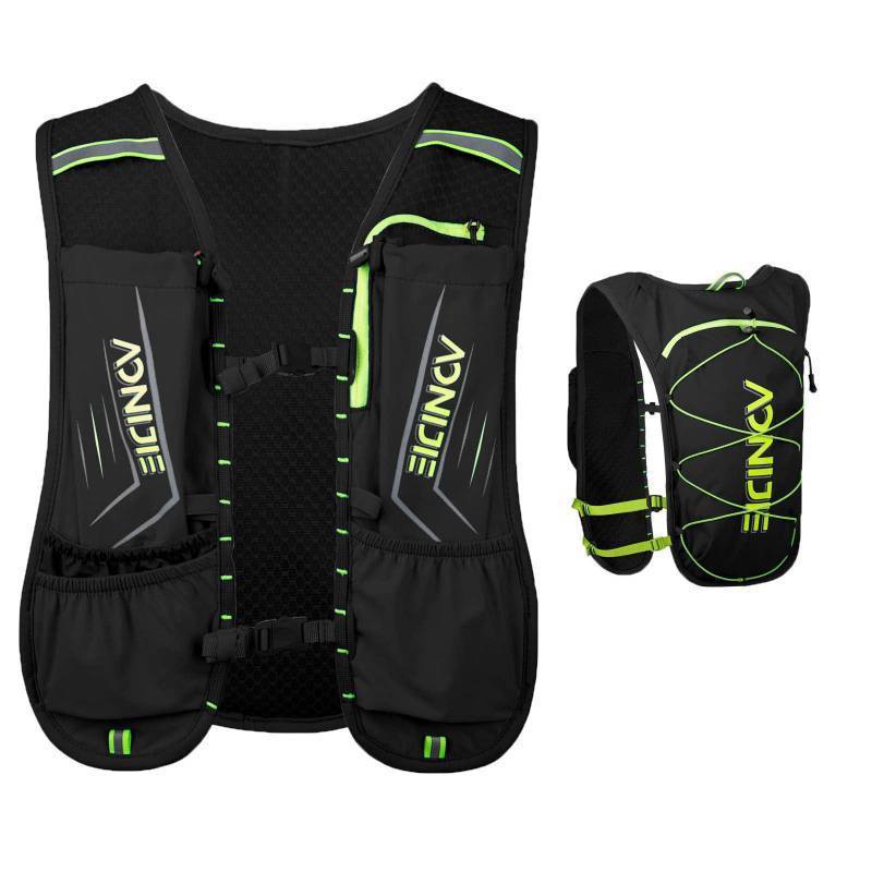 lot 3772 image: AONIJIE Waterproof and Breathable Running Hydration Vest for Women Men, 4.23oz Lightweight Hydration Vest Backpack Fits 6.8 Phones, for Hiking Trail Running Cycling Race Marathon(Only Black Vest)