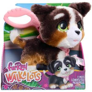 lot 8749 image: furReal Walk-A-Lots Bernedoodle Interactive Toy Stuffed Animal Dog by FurReal Friends, Polyester, 9 Tall