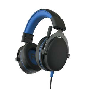 lot 8756 image: onn Wired Gaming Headset Compatible with PlayStation  Black and Blue