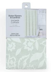lot 8758 image: Better Homes &amp Gardens Floral Matelasse Shower Curtain, Green, Polyester, Recycled Poly, 72x 72, 1pc